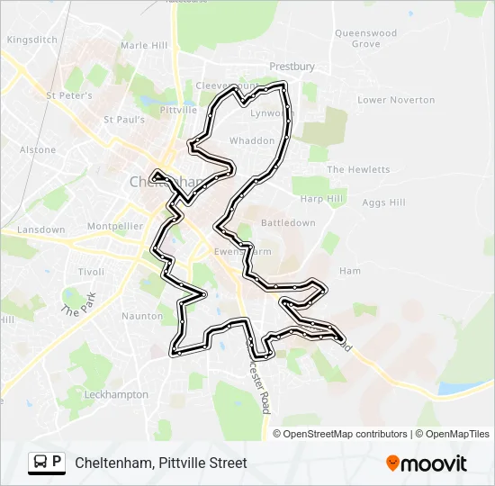 P Bus Line Map