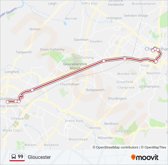 Bus 99 Route Map 99 Route: Schedules, Stops & Maps - Gloucester (Updated)