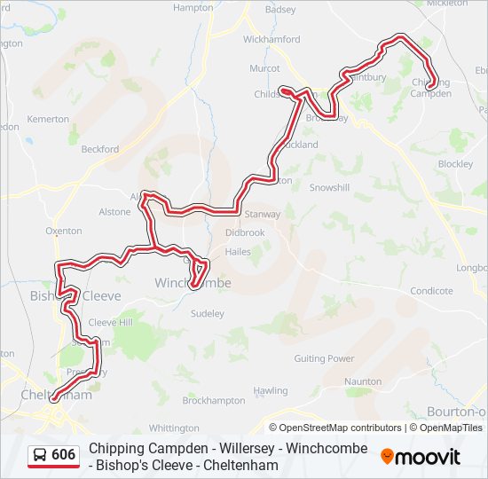 606 bus Line Map