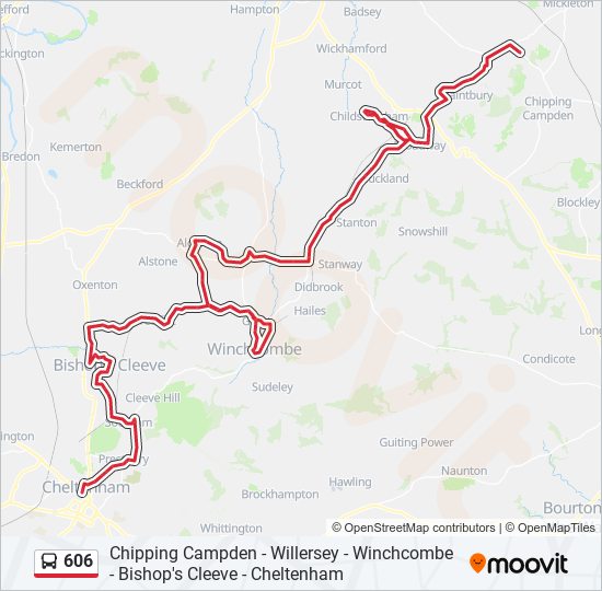 606 bus Line Map