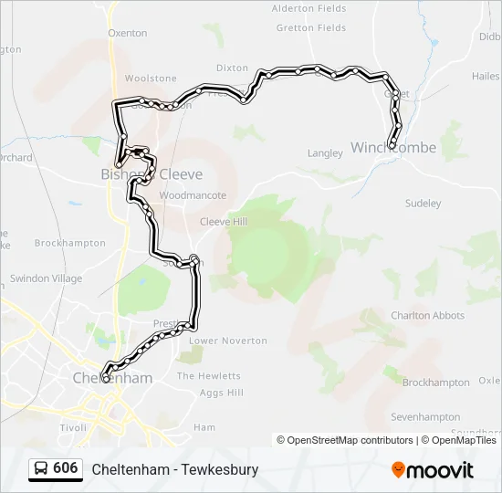 606 Bus Line Map