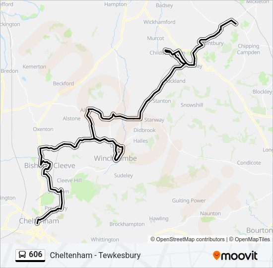 606 Bus Line Map