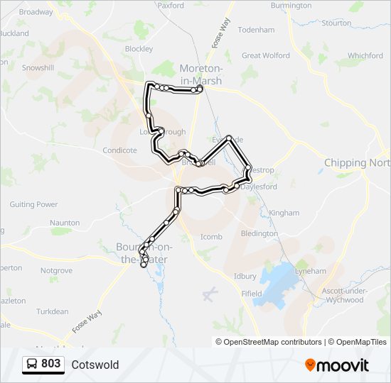 803 Bus Line Map