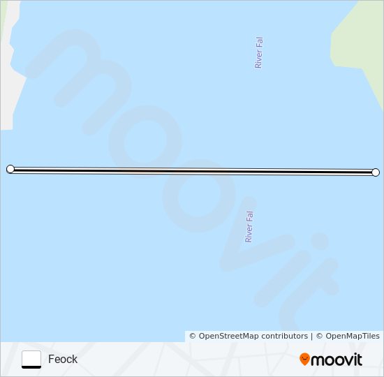 FEOCK - PHILLEIGH FERRY ferry Line Map