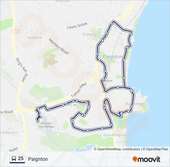 Cct Bus Schedule Route 25 25 Route: Schedules, Stops & Maps - Paignton (Updated)