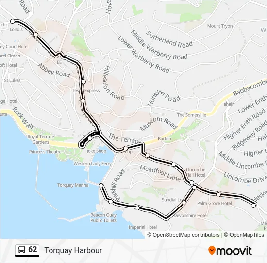 Torquay Bus Routes Map.pdf 62 Route: Schedules, Stops & Maps - Torquay Harbour (Updated)