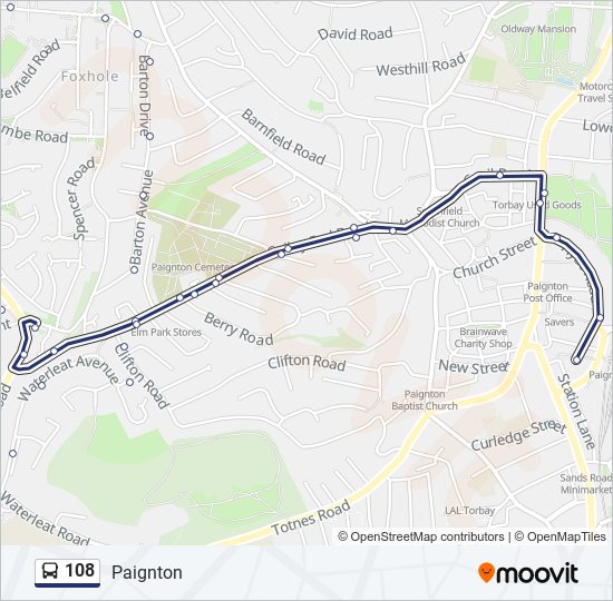 108 bus Line Map