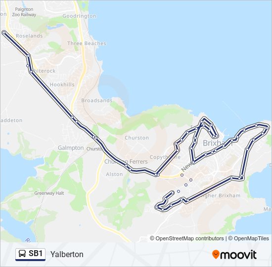 SB1 bus Line Map