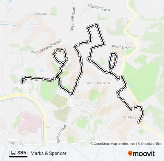 SB5 Bus Line Map