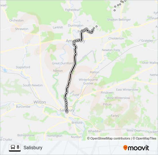 8 Bus Line Map