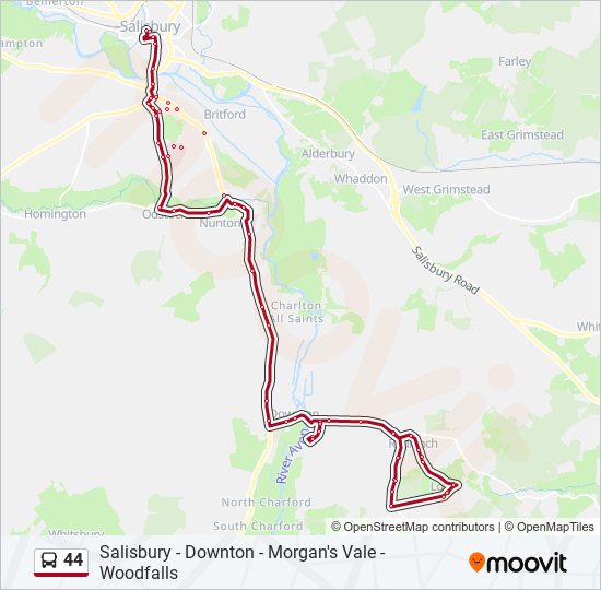 44 Bus Line Map