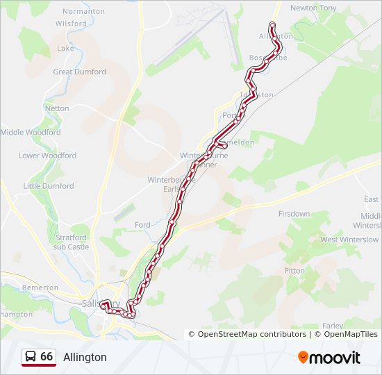 Bus 66 Route Map 66 Route: Schedules, Stops & Maps - Allington (Updated)