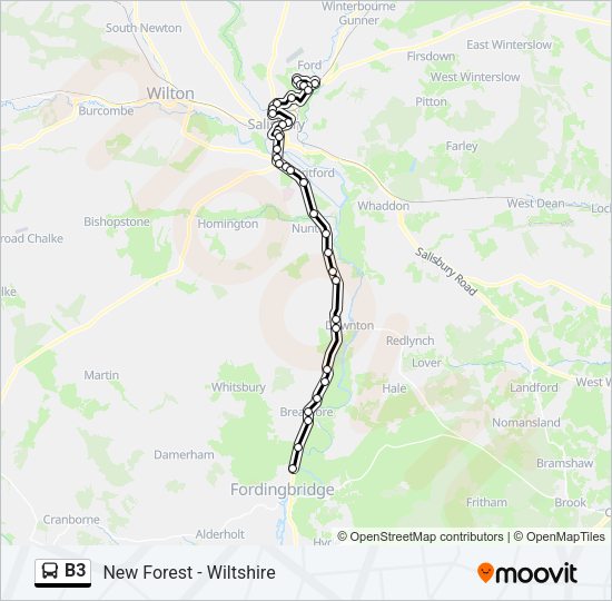 B3 Bus Line Map