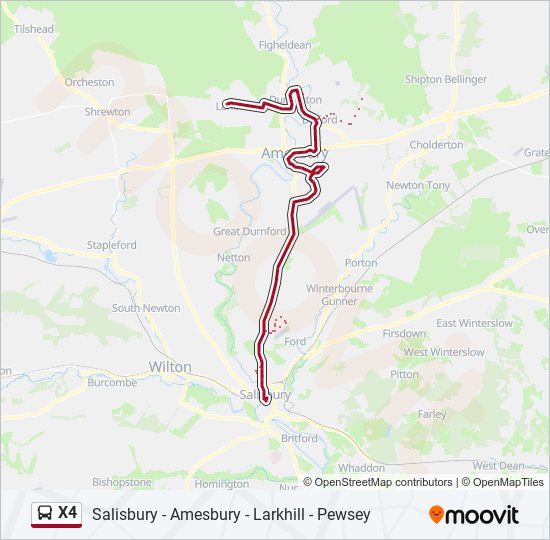 X4 bus Line Map