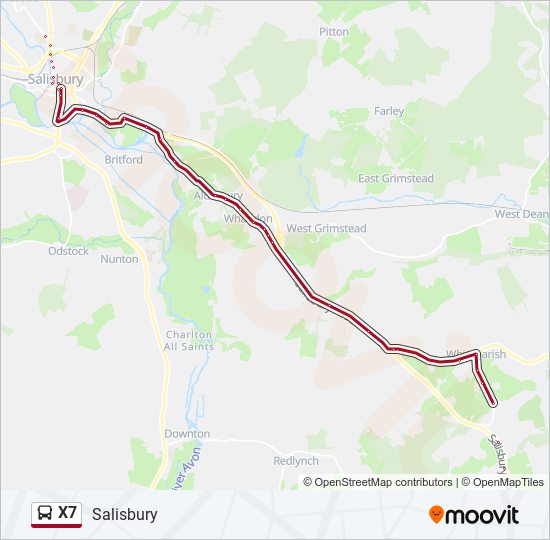 X7 bus Line Map