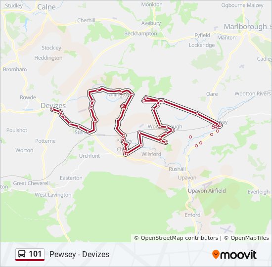 Bus 101 Route Map 101 Route: Schedules, Stops & Maps - Devizes (Updated)