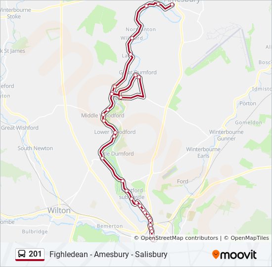 Bus 201 Route Map 201 Route: Schedules, Stops & Maps - Amesbury (Updated)