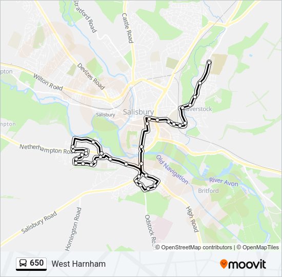 650 Bus Line Map