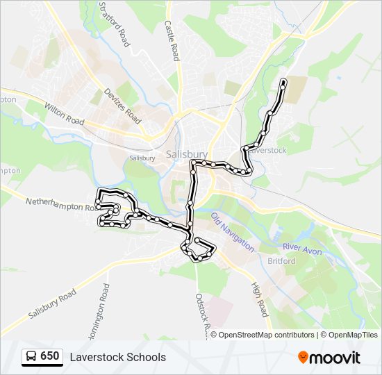 650 Bus Line Map