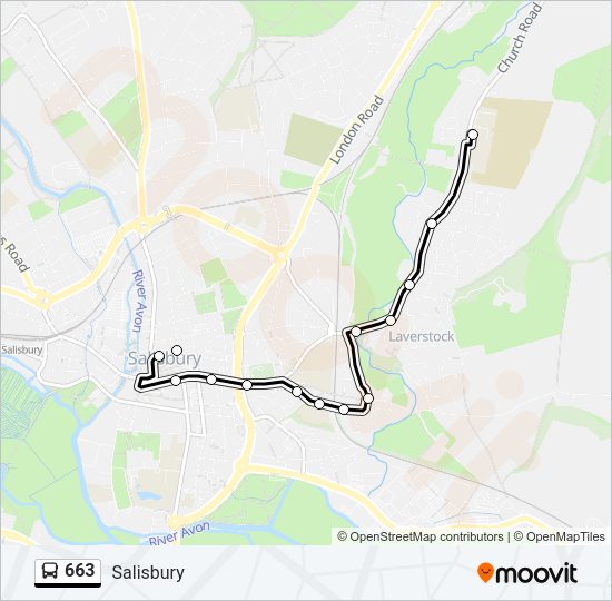 663 Bus Line Map