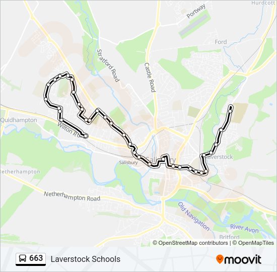 663 Bus Line Map