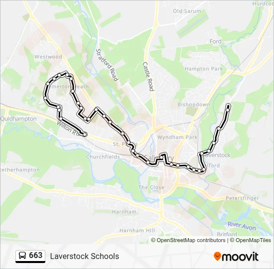 663 Route: Schedules, Stops & Maps - Laverstock Schools (Updated)
