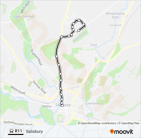R11 Bus Line Map
