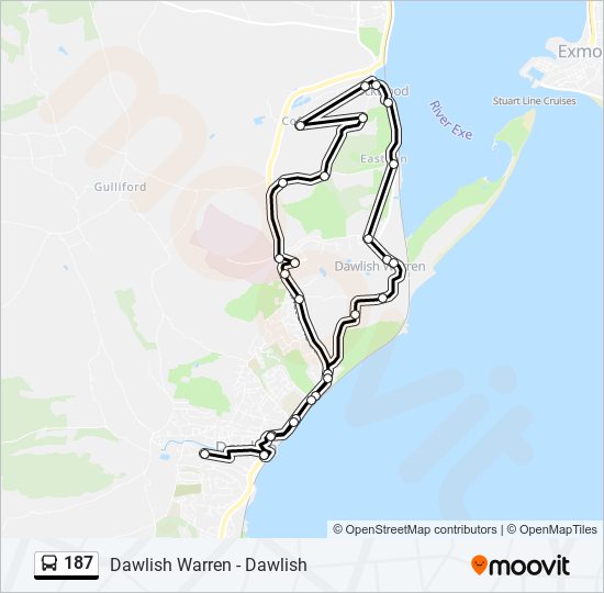 Bus 187 Route Map 187 Route: Schedules, Stops & Maps - Dawlish (Updated)