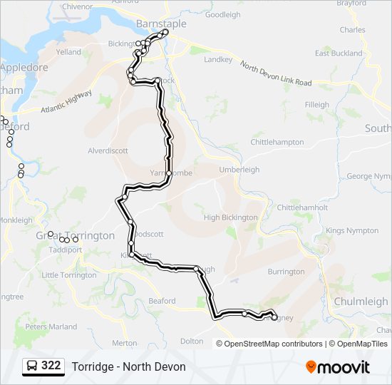 322 Bus Line Map