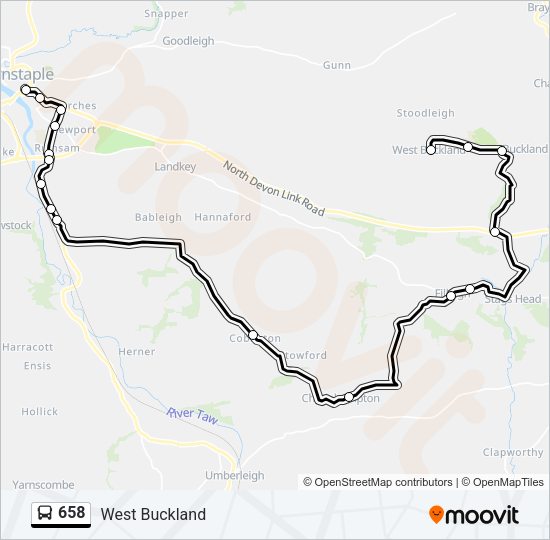 658 Bus Line Map