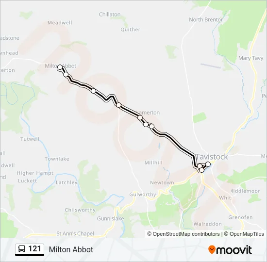121 Bus Line Map