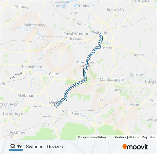 49 Route: Schedules, Stops & Maps - Swindon (updated)