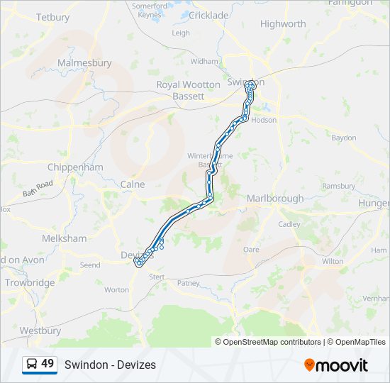 49 Route: Schedules, Stops & Maps - Devizes (Updated)