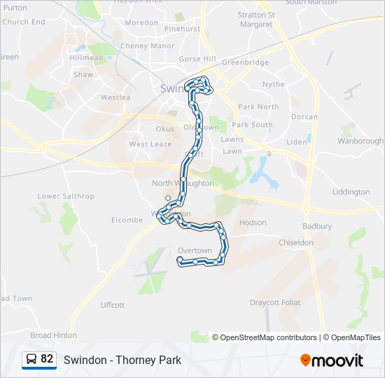 82 Route: Schedules, Stops & Maps - Swindon (Updated)