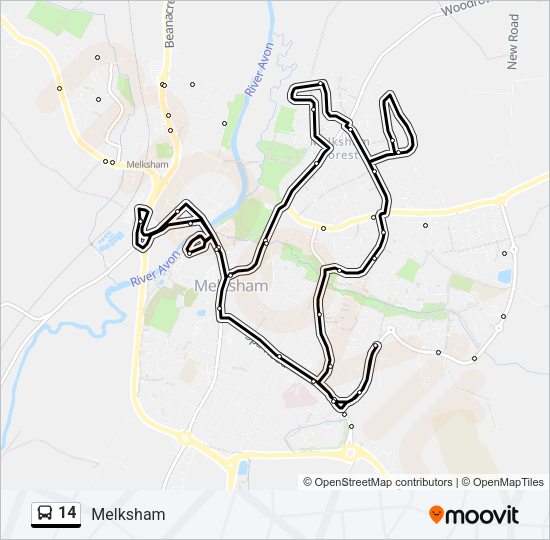 14 Bus Line Map