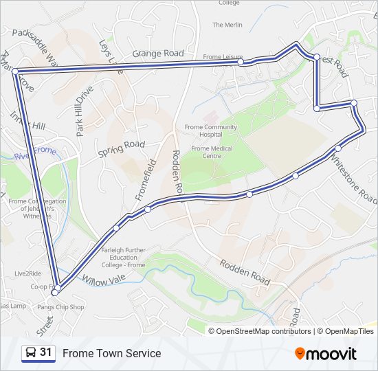 31 Route: Schedules, Stops & Maps - Frome (Updated)