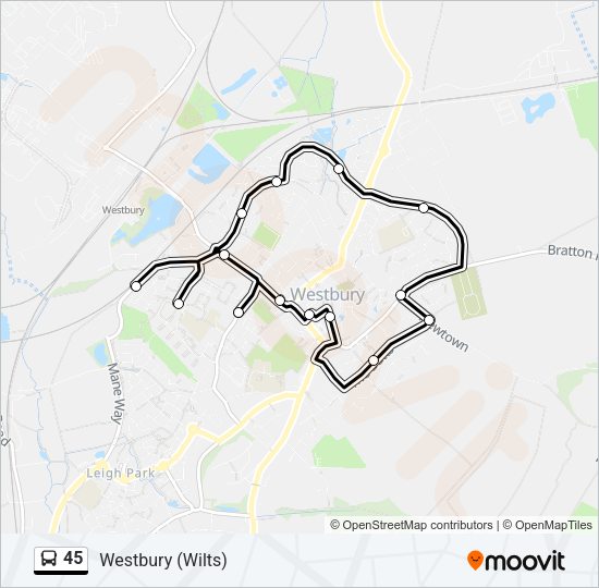 45 Bus Line Map