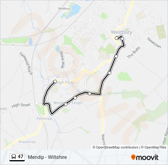 47 Bus Line Map