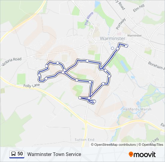 Bus 50 Route Map 50 Route: Schedules, Stops & Maps - Warminster (Updated)