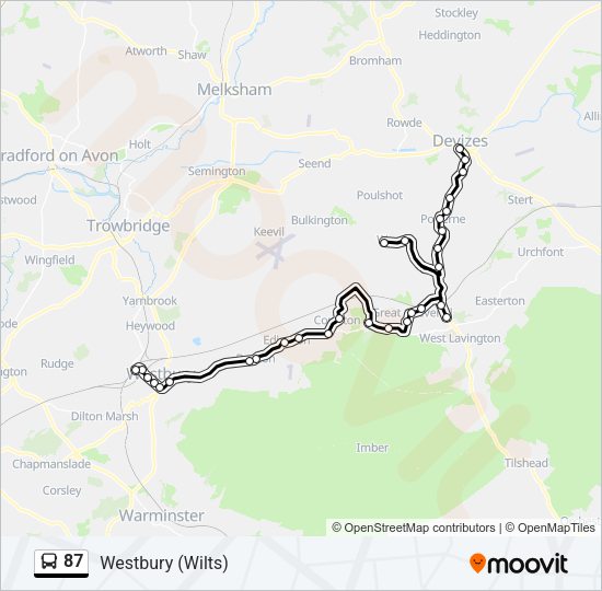 87 Bus Line Map
