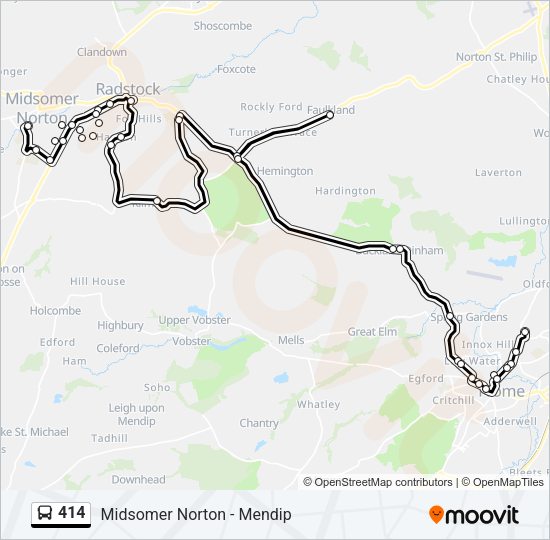 414 Bus Line Map