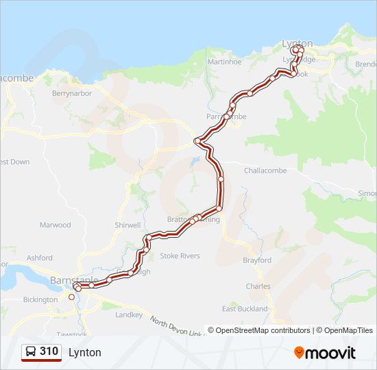 310 Route Schedules Stops Maps Lynton