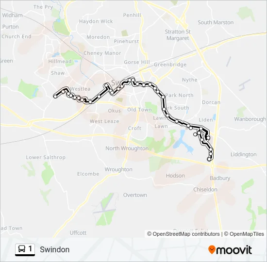 1 Bus Line Map