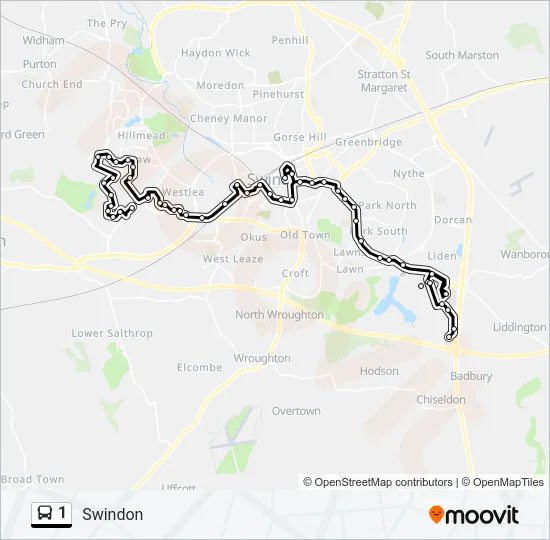 1 Bus Line Map