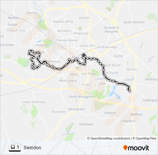 1 Bus Line Map