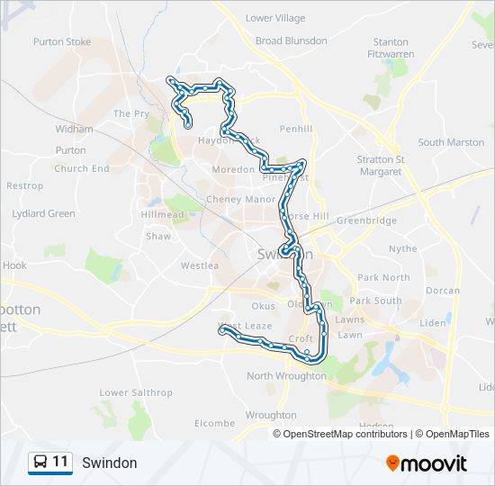 11 Bus Line Map