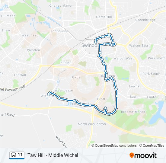 11 Route Schedules Stops Maps Swindon Updated 