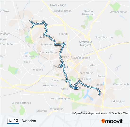 12 Bus Line Map