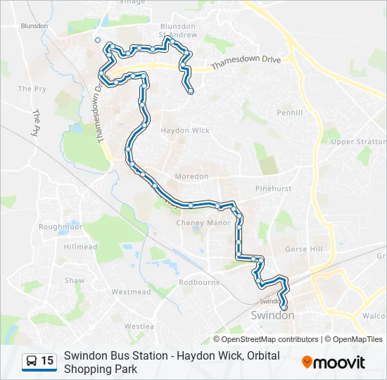 Cct Bus Schedule Route 15 15 Route: Schedules, Stops & Maps - Haydon Wick (Updated)