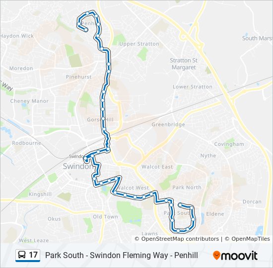 Bus 17 Route Map 17 Route: Schedules, Stops & Maps - Park South (Updated)